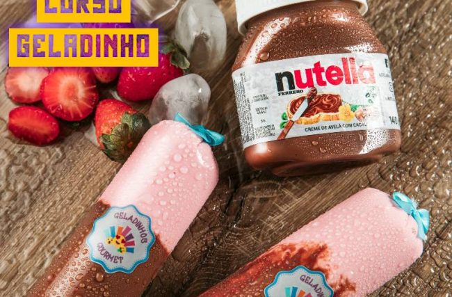 Geladinho Gourmet de ninho com Nutella